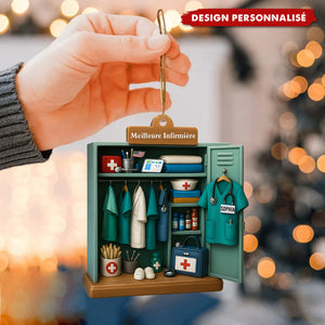 Décoration de Noël Personnalisée - Cadeau pour la Meilleure Infirmière