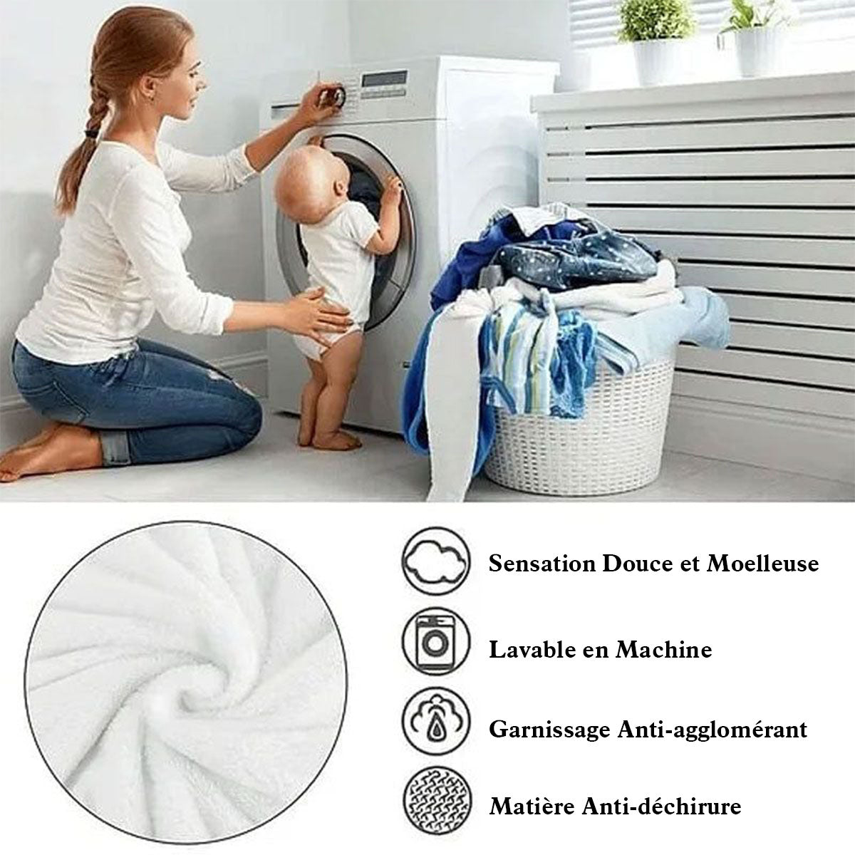 Couverture d’Emmaillotage Bébé Personnalisée avec Nom et Motif Ours – Cadeau d’Anniversaire pour Bébé