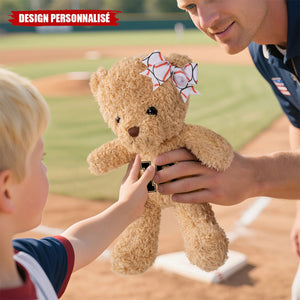 Ours en Peluche Personnalisé avec Numéro – Cadeau Unique pour Enfants ou Couples