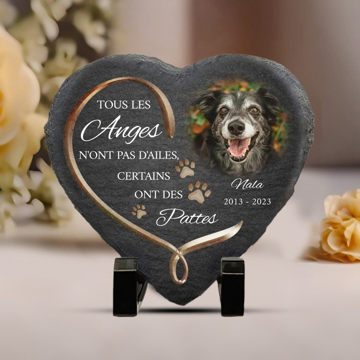 Pierre Funéraire Personnalisée – Tous les Anges n'ont pas d'ailes