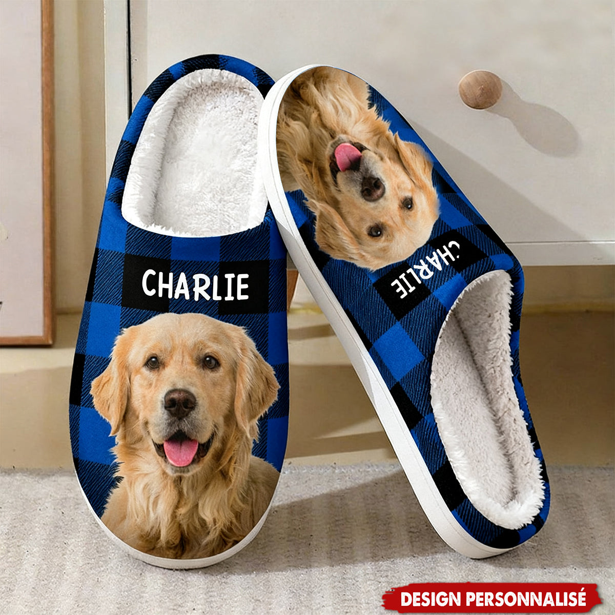 Chaussons Douillets Personnalisés avec Photo - Cadeau Douillet et Unique