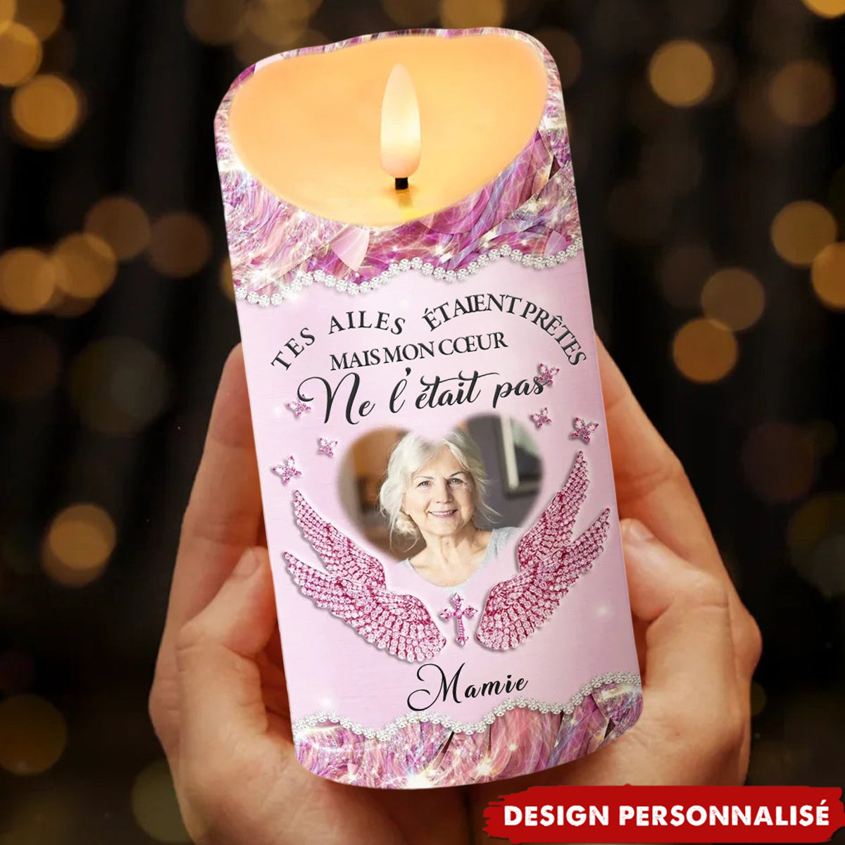 Bougie LED Personnalisée - Hommage Émotionnel pour proche