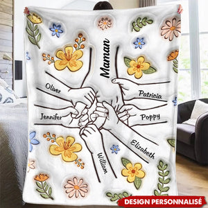 Le Lien d’Amour Éternel – Couverture Famille avec Prénoms Personnalisés