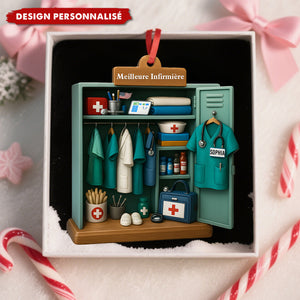 Décoration de Noël Personnalisée - Cadeau pour la Meilleure Infirmière