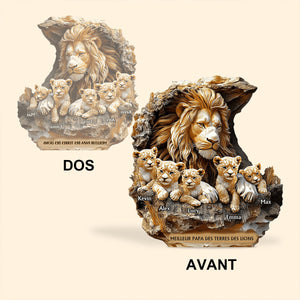 Plaque en acrylique Personnalisée – Meilleur Papa des Terres des Lions