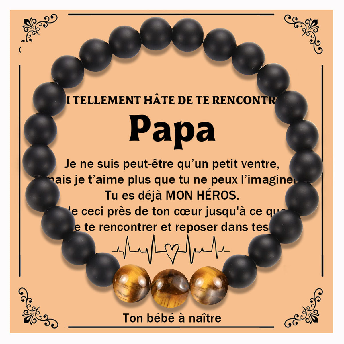 Bracelet Personnalisé – Cadeau Émotionnel pour Papa