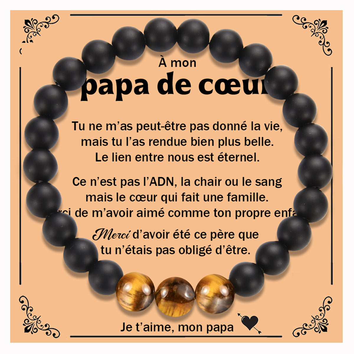 Bracelet Personnalisé – Cadeau Émotionnel pour Papa