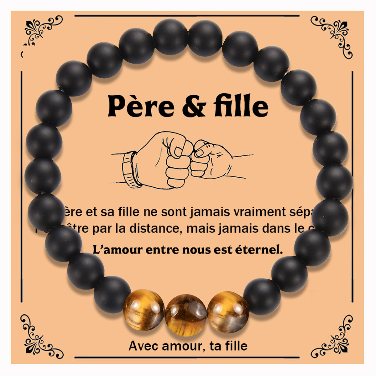 Bracelet Personnalisé – Cadeau Émotionnel pour Papa