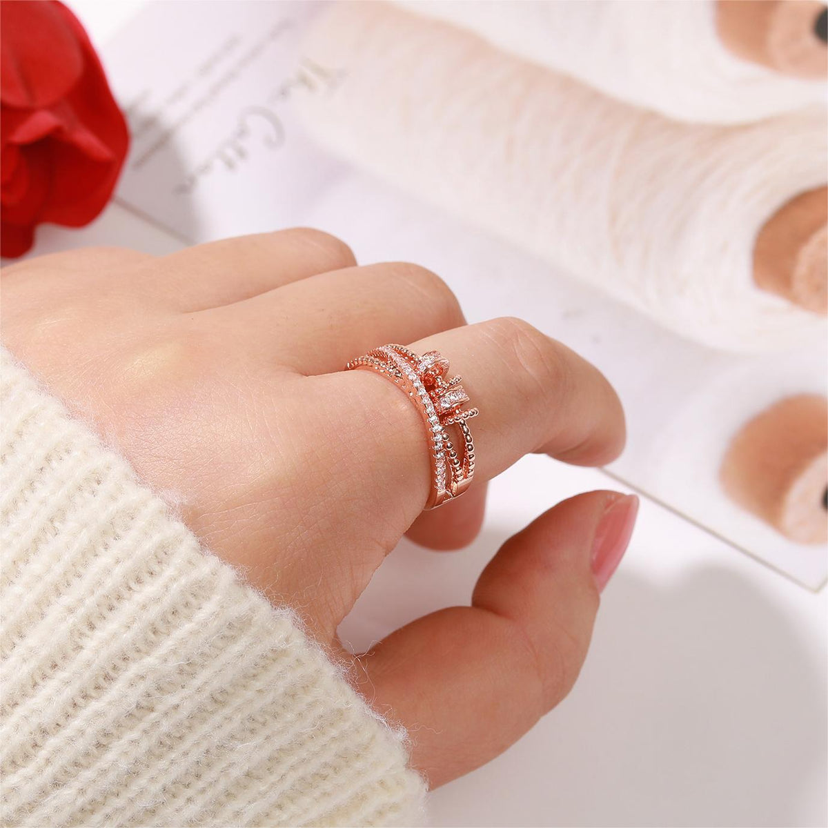 À Ma Fille - Bague Anti-Stress avec Message Touchant