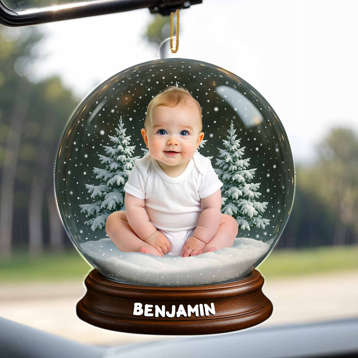 Ornement de Noël Personnalisée en Acrylique avec Photo – Souvenir Unique et Intemporel