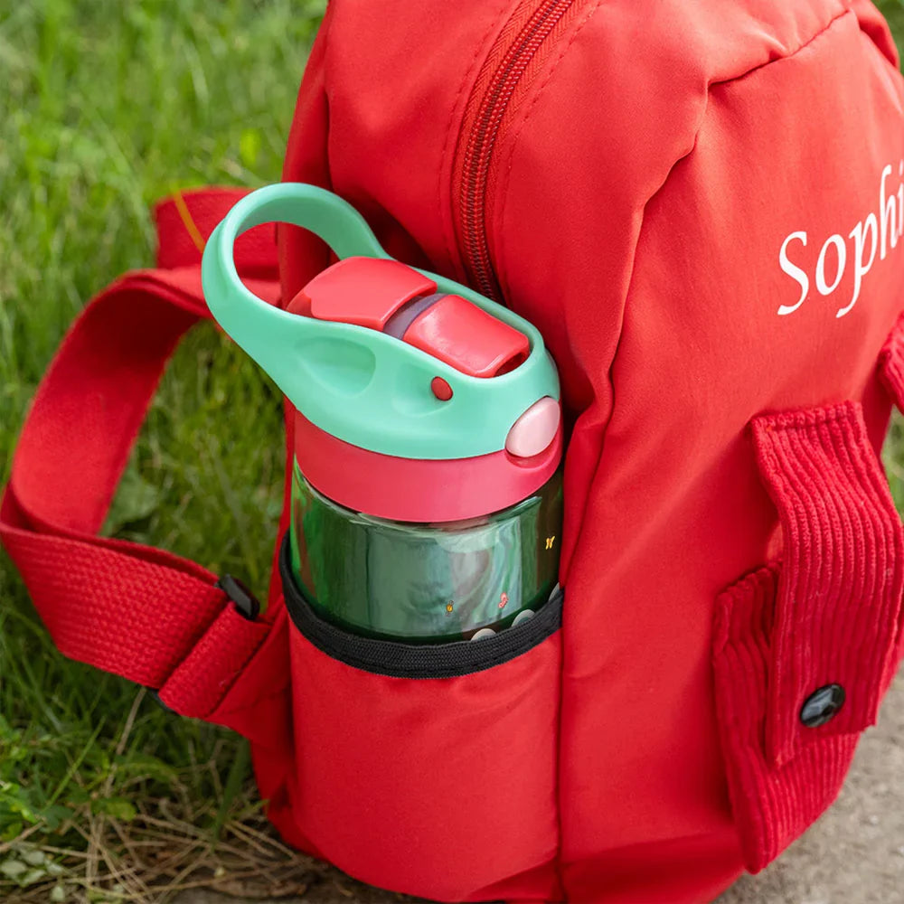 Gourde Personnalisée pour Enfants – Bouteille d’Eau avec Paille Intégrée et Prénom Gravé