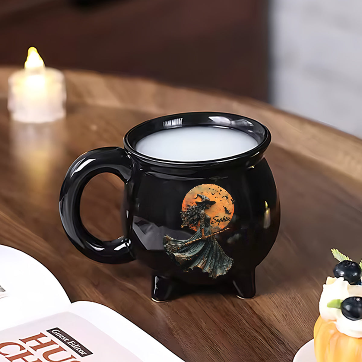 Mug Chaudron Sorcière Personnalisé – Cadeau Magique d’Halloween