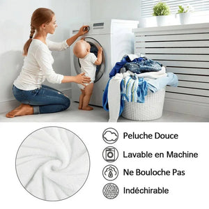 Couverture Personnalisée Bonhomme de Neige – Douce, Chaleureuse et Parfaite pour les Enfants