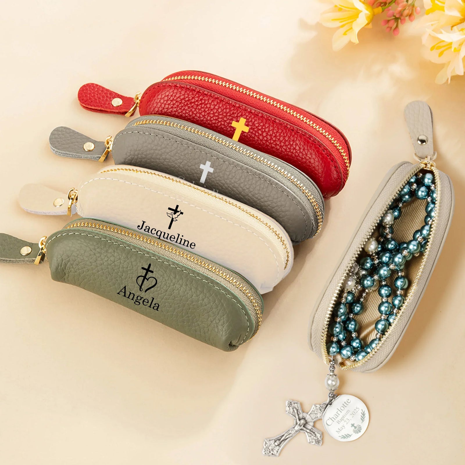 Porte-monnaie Mini Personnalisé en Cuir PU – Cadeau pour les Chrétiens