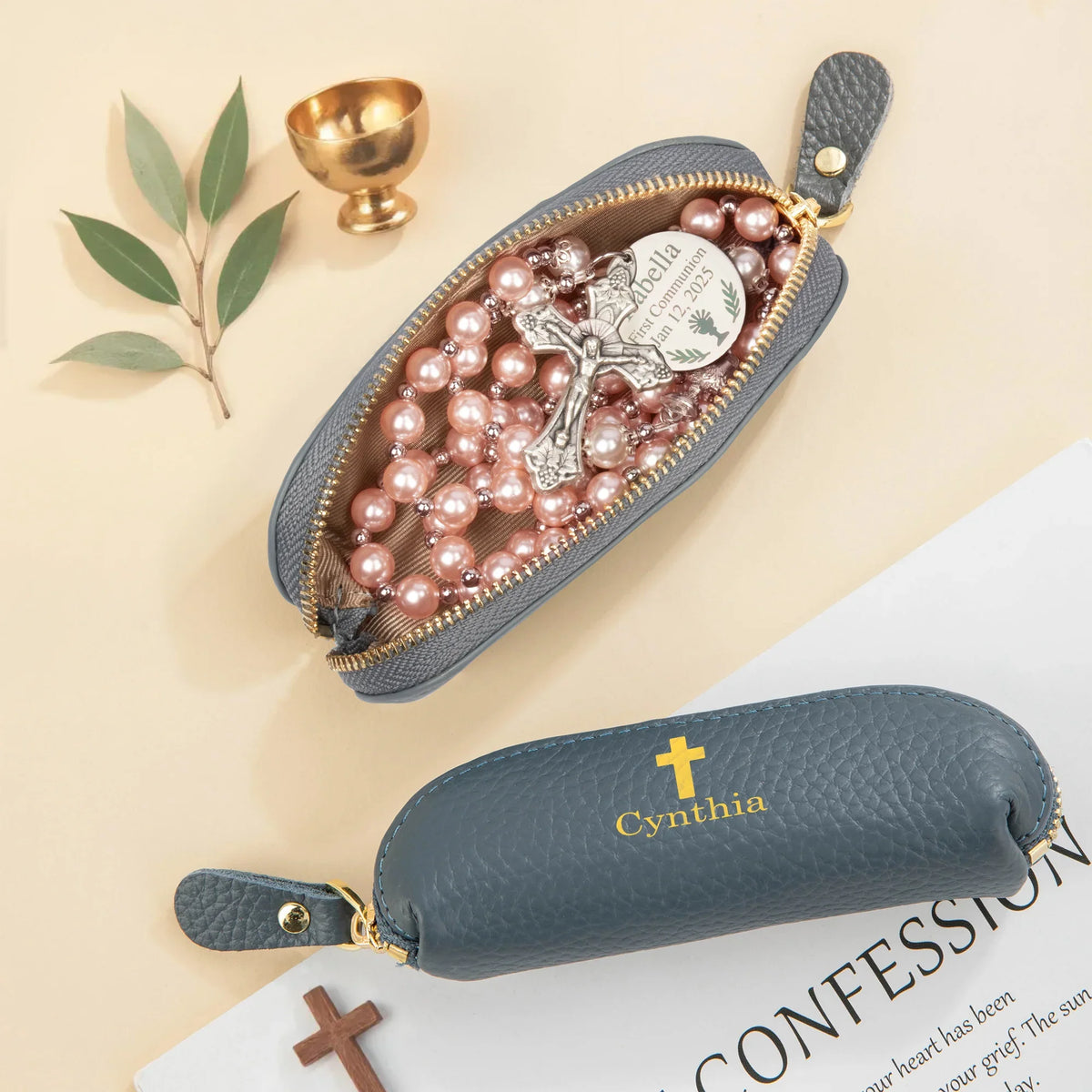 Porte-monnaie Mini Personnalisé en Cuir PU – Cadeau pour les Chrétiens
