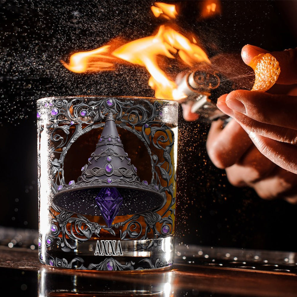 Verre à Whisky Personnalisé  – Chapeau de Sorcière Magique