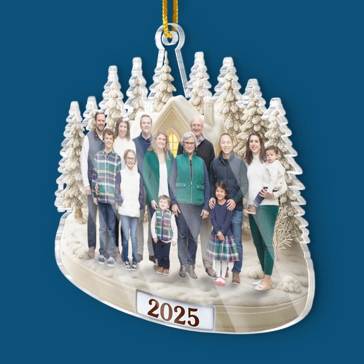 Ornement de Noël en Acrylique Personnalisé - Notre Pays des Merveilles d'Hiver