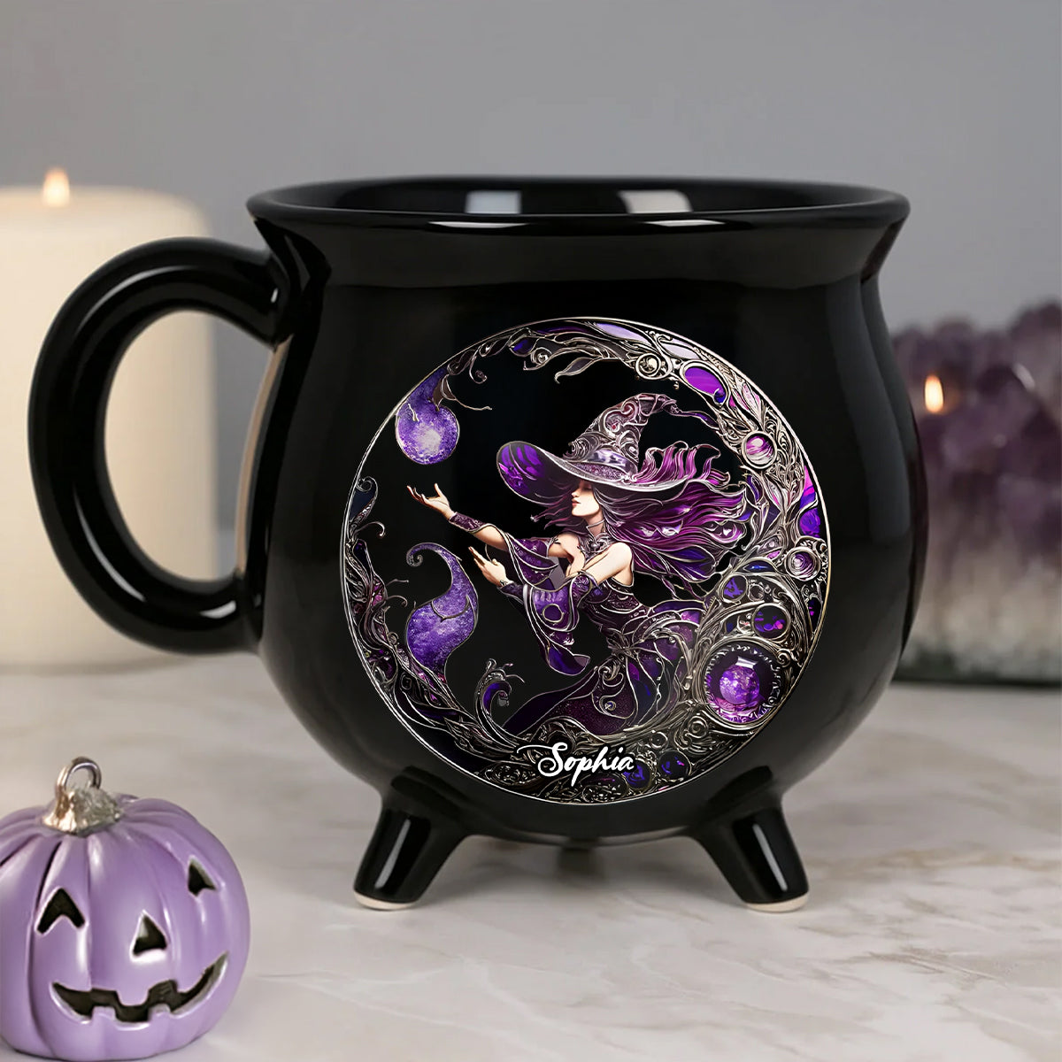 Belle Sorcière – Mug Chaudron de Sorcière Personnalisé
