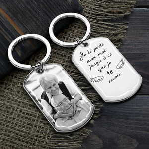 Porte-clés personnalisé avec photo – “Je te porte avec moi jusqu’à ce que je te revois”