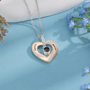 Collier Photo Personnalisé avec Noms  – Cadeau d’Amour pour Anniversaire ou Noël