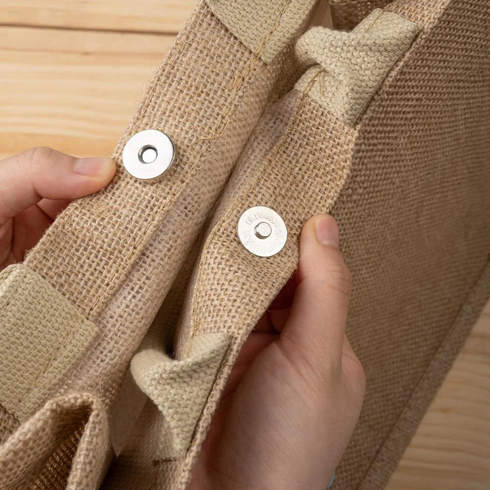 Sac en Toile de Jute Personnalisé - Motif Tortue Marine avec Fleurs et Prénom