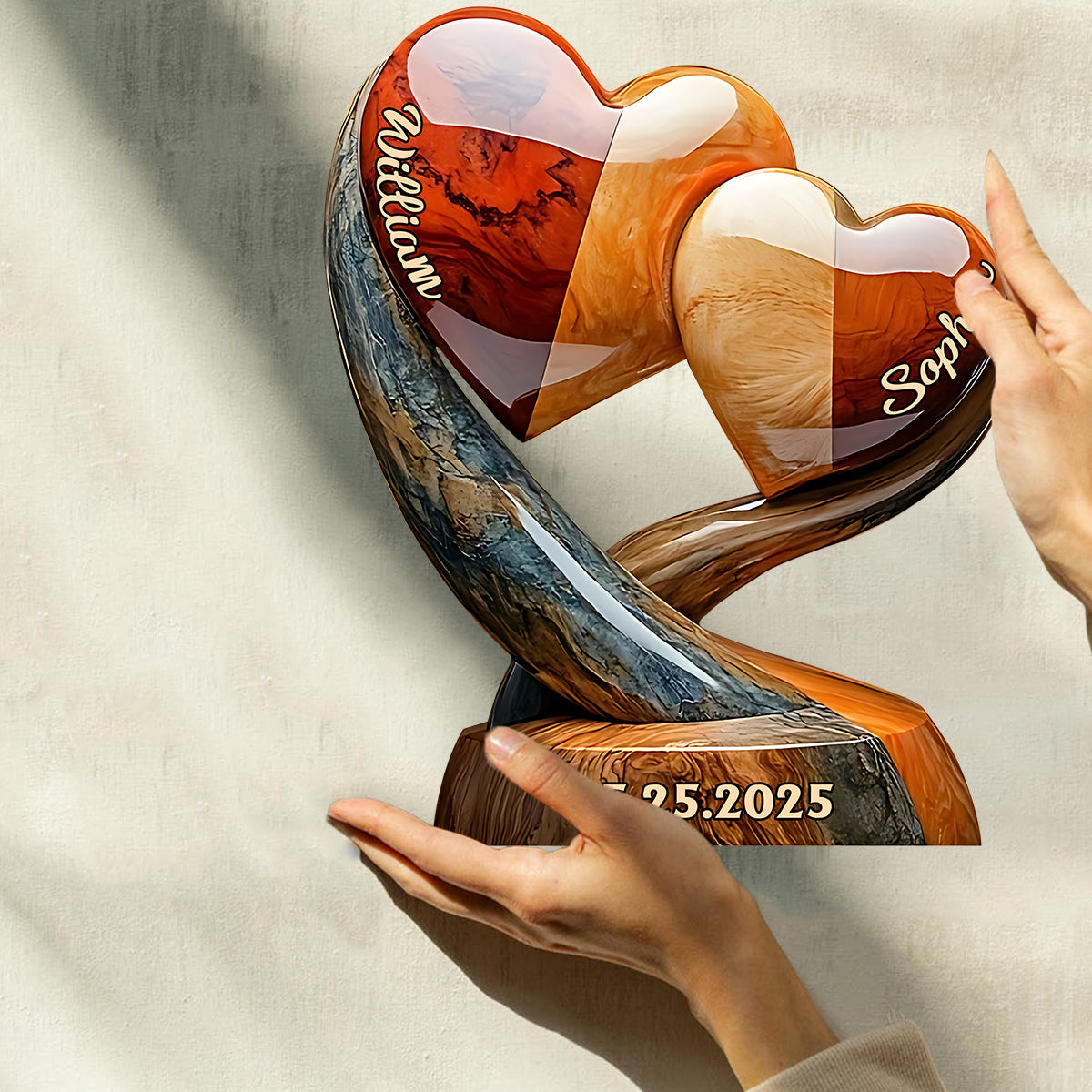 Toi et Moi, On Gère Ça – Plaque Acrylique Personnalisée en Forme de Couple