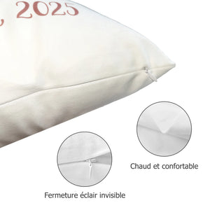 Housse de Coussin Personnalisée - Design Animal Mignon et Nom