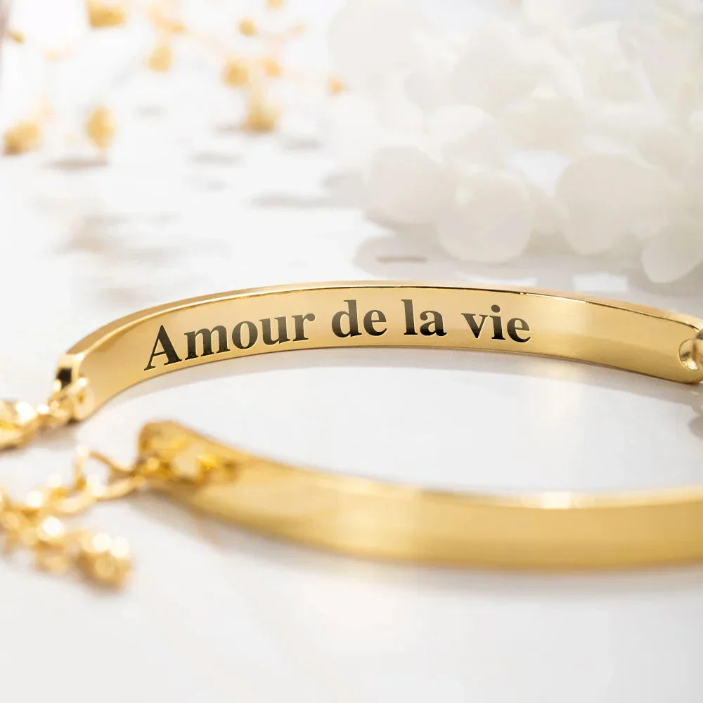 Bracelet Cœur et Infini – Bijou Raffiné avec Gravure Personnalisée