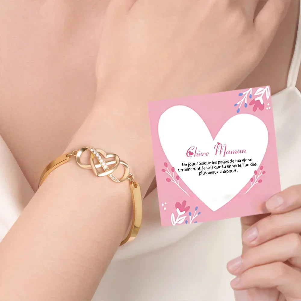 Bracelet Cœur et Infini – Bijou Raffiné avec Gravure Personnalisée