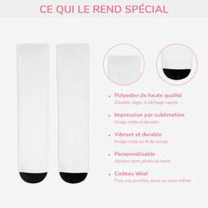 Chaussettes Amusantes pour Amoureux des Chiens-Design Personnalisé avec Photo
