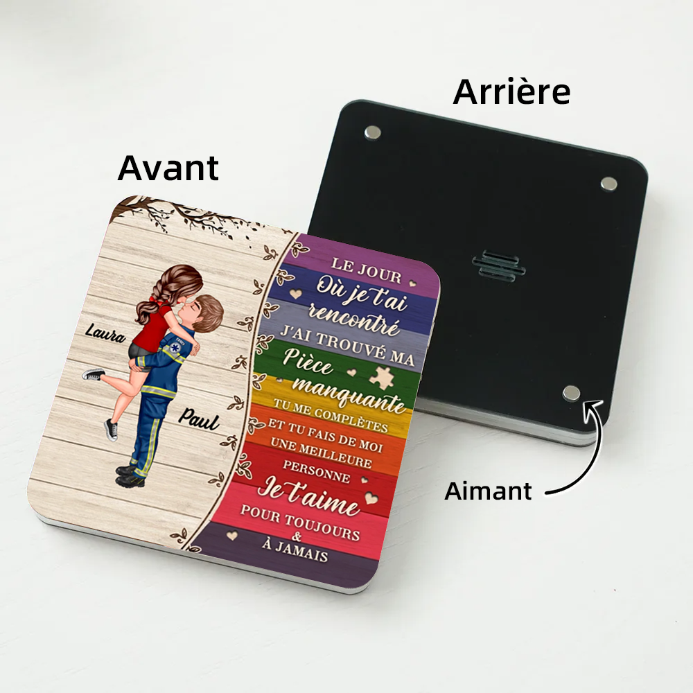 Aimants de Réfrigérateur en Acrylique Personnalisés – Cadeau Romantique et Unique