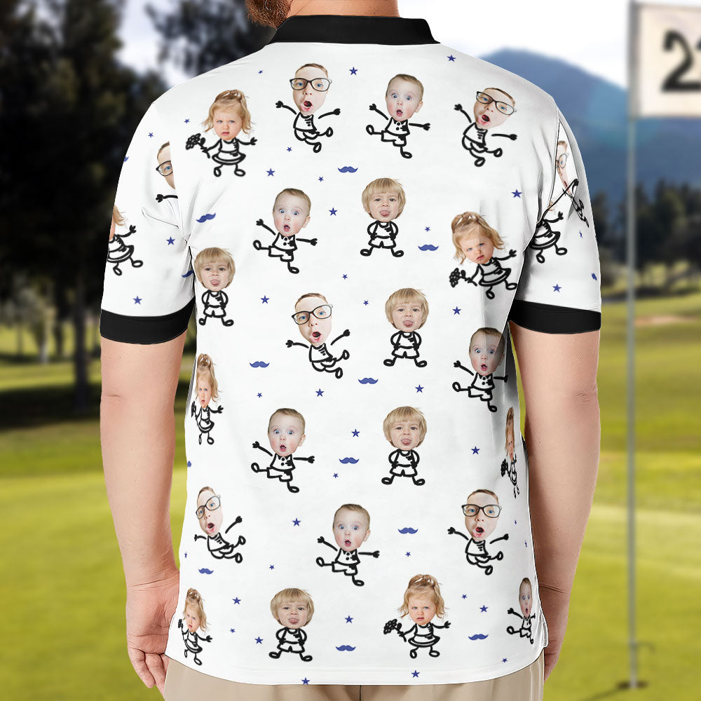 Meilleur Papa du Monde – Cadeau Personnalisé pour Papa ou Papi avec Photo sur Polo