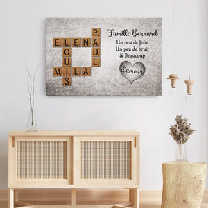 Affiche Familiale Personnalisée - Un Peu de Folie, Beaucoup d’Amour