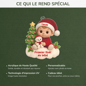 Décoration de Sapin Personnalisée – Le Premier Noël de Mon Bébé