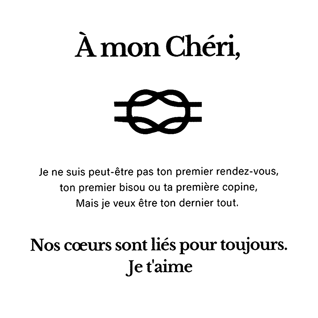 À Mon Homme, Bracelet En Cuir Infini à Double Nom Personnalisé